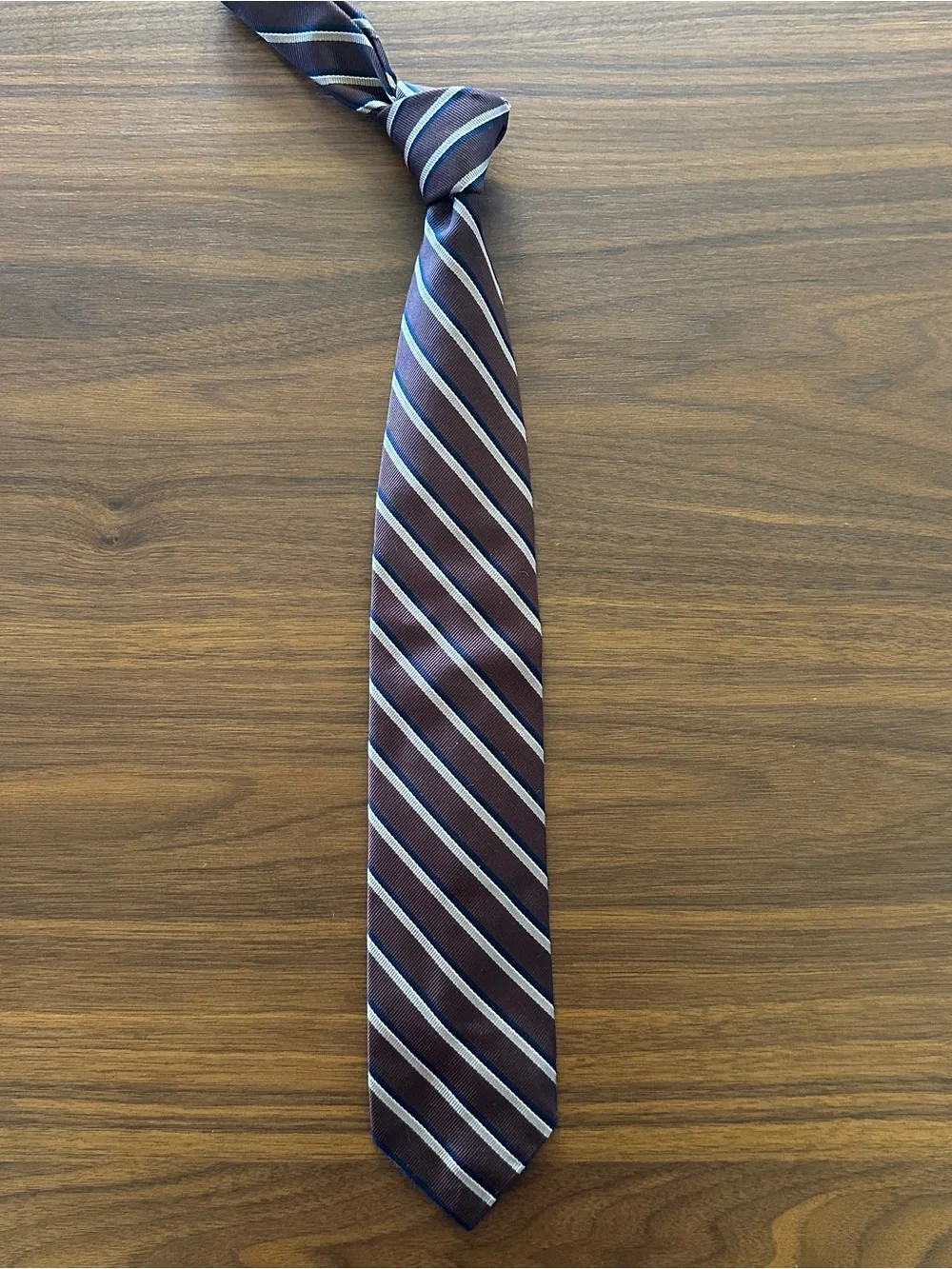 Robert Talbott Burgundy Stripe Tie